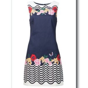 Desigual Prudencia Linen Blend Floral Shift Dress